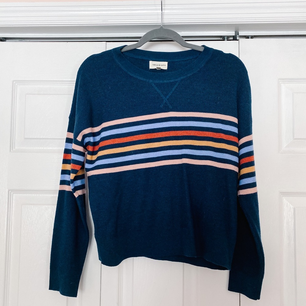 Vici navy striped sweater